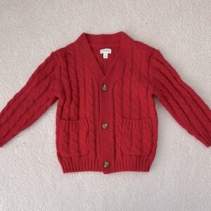 Gymboree Boys’ Red Cableknit Cardigan
